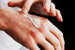 What is Eczema? A Simple Guide to Symptoms, Causes, and Treatment / Types of Eczema: Atopic Dermatitis - Contact Dermatitis - Dyshidrotic Eczema - Nummular Eczema - Seborrheic Dermatitis - Stasis Dermatitis / What Causes Eczema? / Symptoms of Eczema / Who Gets Eczema? / How is Eczema Diagnosed? / Prescription Creams and Medications / Palm Beach Dermatology Group - PGA Dermatology