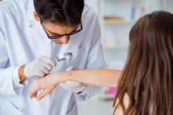 How Long Do Hives Last? / What Are Hives? / How Long Do Hives Usually Last? / Acute Hives / Chronic Hives / How Long Does Each Individual Hive Last? / What Affects How Long Hives Last? / The Cause of the Hives / Your Immune System / Medications or Treatment / Stress and Emotional Factors / Can You Speed Up the Healing of Hives? /When Should You See a Doctor? / What Is the Outlook for People With Hives? / Can Hives Come Back After They Go Away? / Can Hives Last for Months or Years? / Palm Beach Dermatology Beach / PGA Dermatology