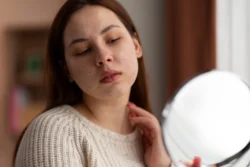 person dealing with rosacea - Does Sugar Cause Acne? Causes, Myths, and Clear Skin Tips - Palm Beach Dermatology Group