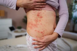 adult displays skin rash on torso in home - Psoriasis vs Eczema: Understanding the Key Differences